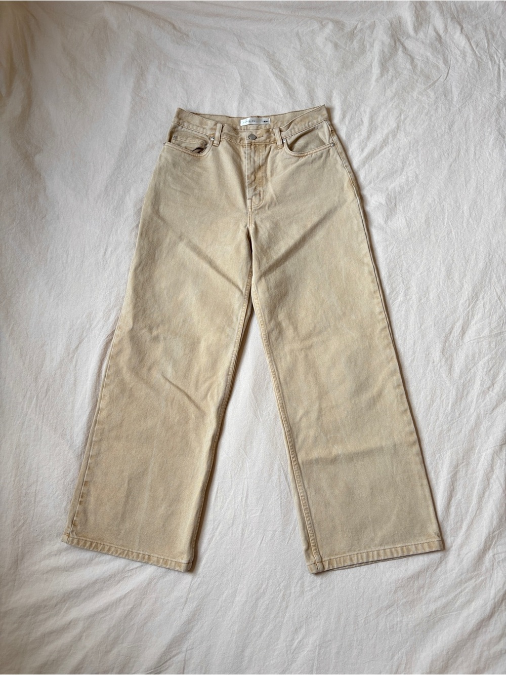 California Arts Canon Loose Straight-Leg Jeans Beige Size 30